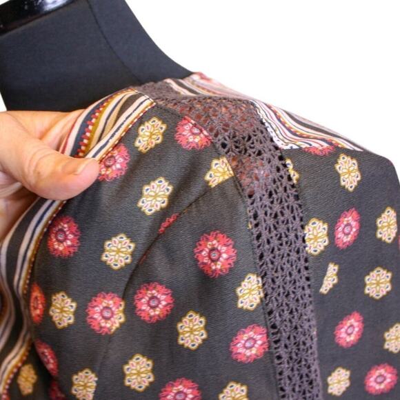 Free People Baby Doll Mini Dress Tunic Boho Hippie 60s/70s Inspired S - Picture 5 of 6